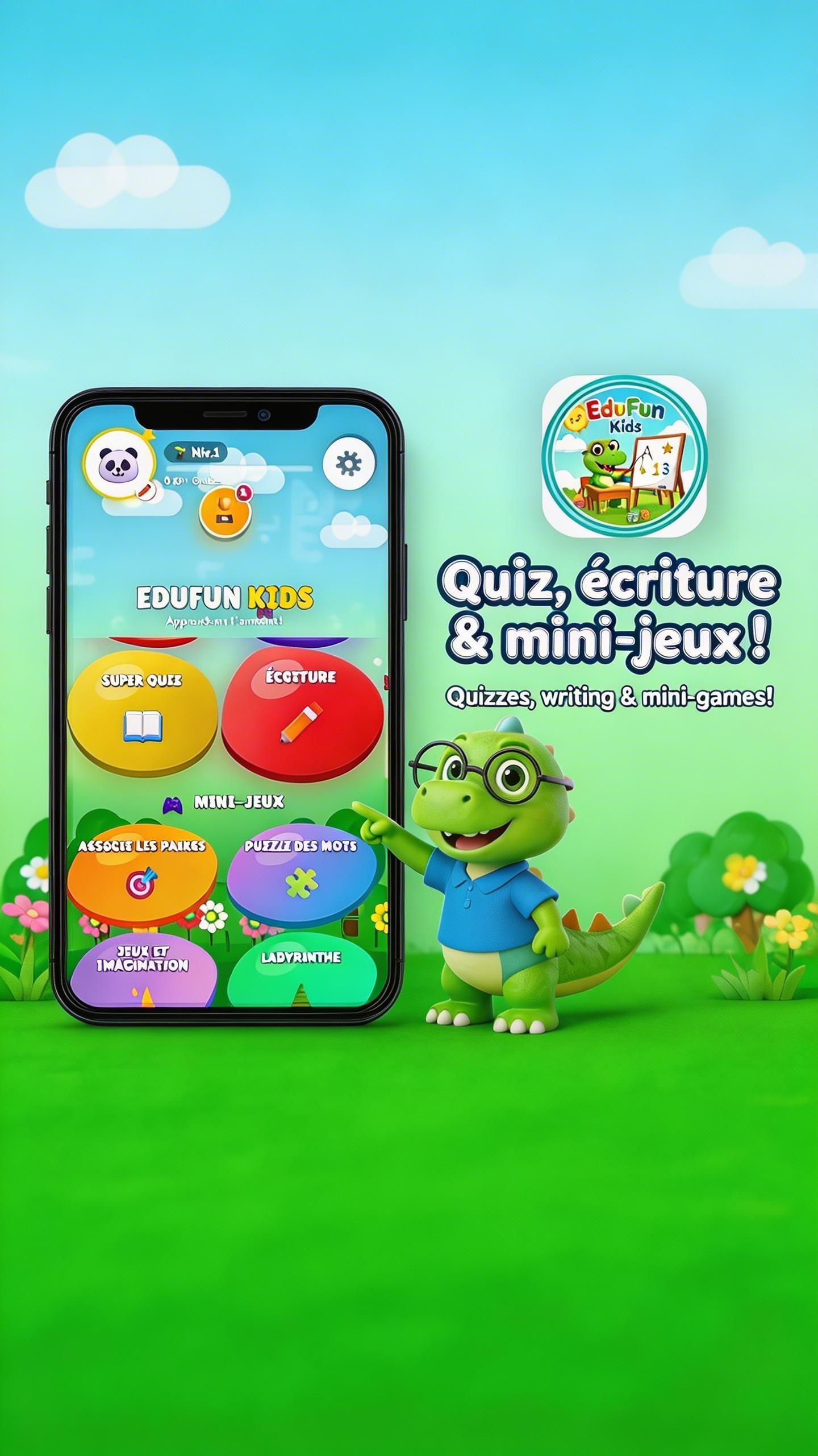 Écran accueil EduFun Kids
